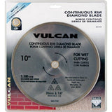 Vulcan 933191OR Continuous Diamond Blade, 10 in Dia, 7/8 in Arbor