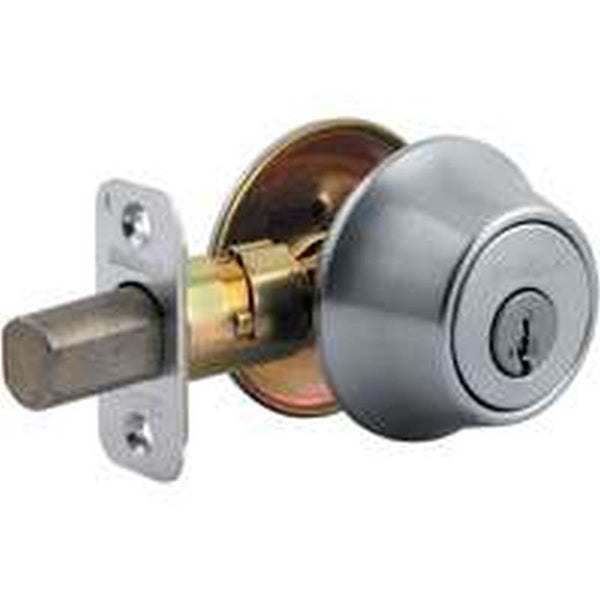 Kwikset 660 26D RCAL RCS Deadbolt, SmartKey Key, Metal, Satin Chrome, 2-3/8 to 2-3/4 in Backset, K3 Keyway