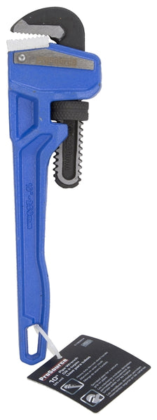 Vulcan JL40110 Pipe Wrench, 25 mm Jaw, 10 in L, Serrated Jaw, Die-Cast Carbon Steel, Powder-Coated, Heavy-Duty Handle