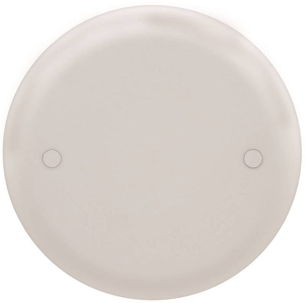 Carlon CPC4WH Box Cover, 4 in Dia, Round, Lexan, White