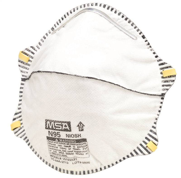 SAFETY WORKS 10102485 Harmful Dust Disposable Respirator with Odor Filter, One-Size Mask, N95 Filter Class, White