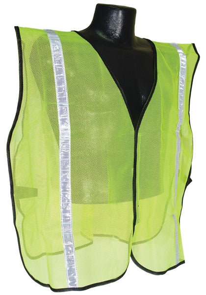 RADWEAR SVG1 Non-Rated Safety Vest, S/XL, Polyester, Green/Silver, Hook-and-Loop Closure