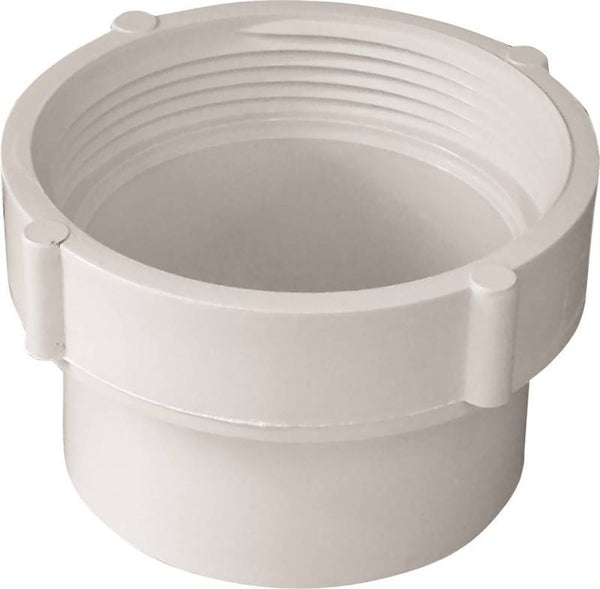 CANPLAS 414236BC Cleanout Body, 6 in, FNPT x Spigot, PVC, White