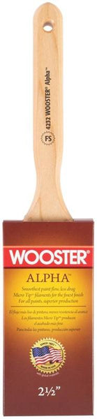 WOOSTER 4232-2 1/2 Paint Brush, 2-1/2 in W, 2-15/16 in L Bristle, Synthetic Bristle, Flat Sash Handle