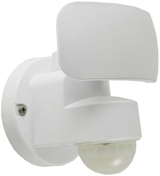 PowerZone O-OV-1400M-PW Security Light, 110/240 V, 15 W, 1-Lamp, LED Lamp, Daylight Light, 1400 Lumens, Plastic Fixture