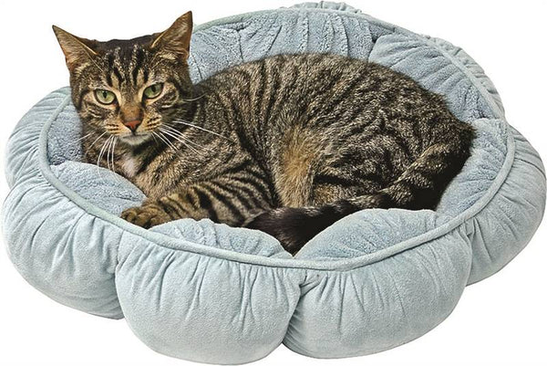 Aspenpet 27459 Pillow Pet Bed, 18 in Dia, 18 in L, 18 in W, Puffy Round Pattern, Poly Fiber Fill, Assorted
