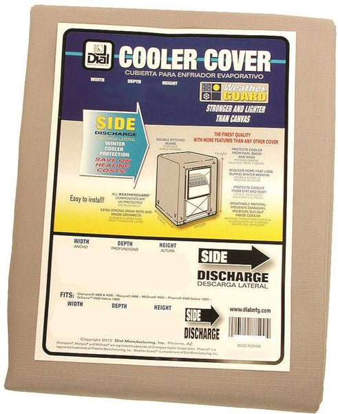 Dial 8745 Evaporative Cooler Cover, 34 in W, 34 in D, 36 in H, Polyester
