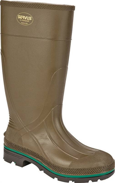 Servus Northener Series 75120-11 Non-Insulated Work Boots, 11, Brown/Green/Olive, PVC Upper, Insulated: No