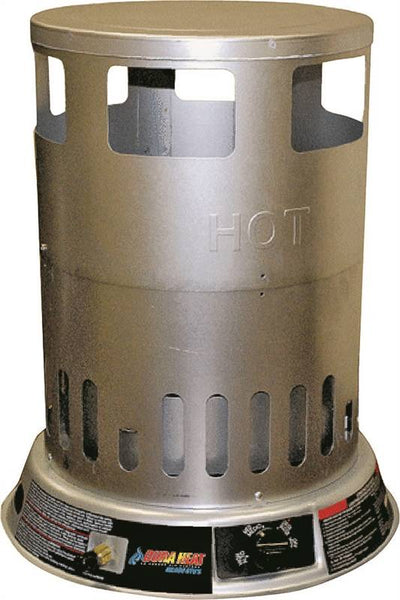 Dura Heat LPC80 Convection Heater, Liquid Propane, 50000 to 80000 Btu, 2000 sq-ft Heating Area, Silver