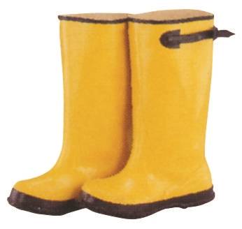 Diamondback RB001-13-C Over Shoe Boots, 13, Yellow, Rubber Upper, Slip on Boots Closure