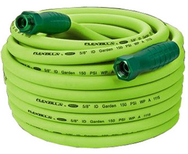 Flexzilla SwivelGrip HFZG510YWS-N/CA Garden Hose, 5/8 in, 10 ft L, GHT, Polymer, Green
