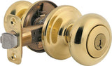 Kwikset Signature Series 740J3SMTCP Keyed Entry Knob, Metal, Polished Brass