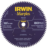 IRWIN 1807384 Circular Saw Blade, 12 in Dia, 1 in Arbor, 80-Teeth, Carbide Cutting Edge