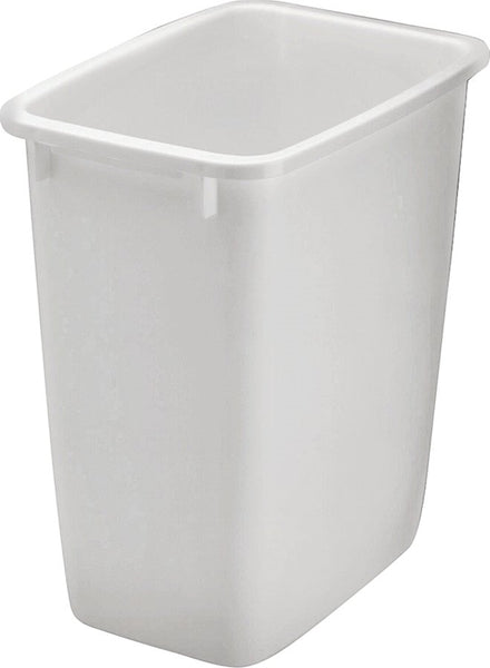 Rubbermaid FG2806TPWHT Waste Basket, 36 qt Capacity, Plastic, White, 18 in H