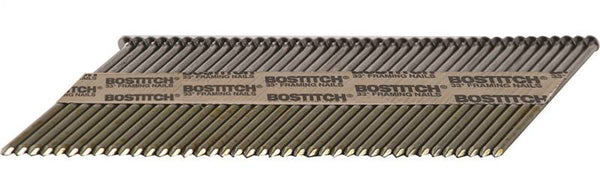 Bostitch PT-12D131GFH2 Framing Nail, 3-1/4 in L, Steel, Galvanized, Clipped Head, Smooth Shank