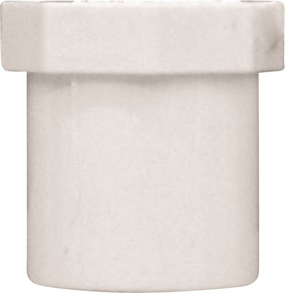 LASCO 449005BC Pipe Plug, 1/2 in, Spigot, PVC, White, SCH 40 Schedule