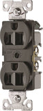 Eaton Wiring Devices BR15BK Duplex Receptacle, 2 -Pole, 15 A, 125 V, Back, Side Wiring, NEMA: 5-15R, Black