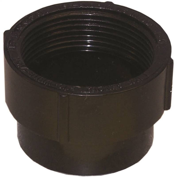 CANPLAS 103704SBC Cleanout Body, 4 in, FNPT x Spigot, ABS, Black, SCH 40 Schedule