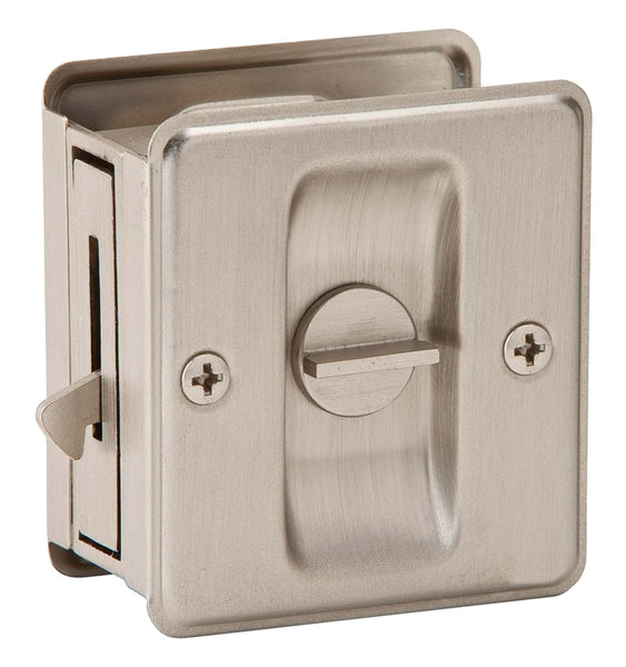 Schlage SC991B-619 Door Lock, Pocket Latch, Brass, Satin Nickel