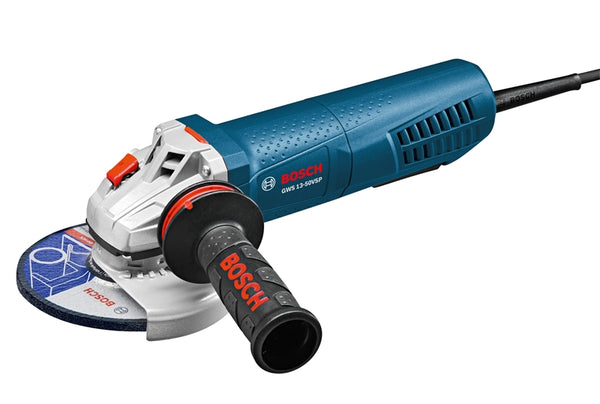 Bosch GWS13-50VSP Angle Grinder with Paddle Switch, 13 A, 5/8-11 Spindle, 5 in Dia Wheel, 11,500 rpm Speed