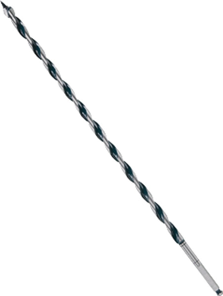 Bosch NKLT08 Auger Drill Bit, 1/2 in Dia, 17-1/2 in OAL, Open-Faced Flute, 5/16 in Dia Shank, Hex Shank