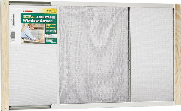 Frost King W.B. Marvin AWS1545 Insect Screen, 15 in L, 25 to 45 in W, Aluminum
