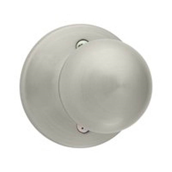 Kwikset 488P 15 CP Dummy Door Knob, 1-7/8 in Dia Knob, Satin Nickel