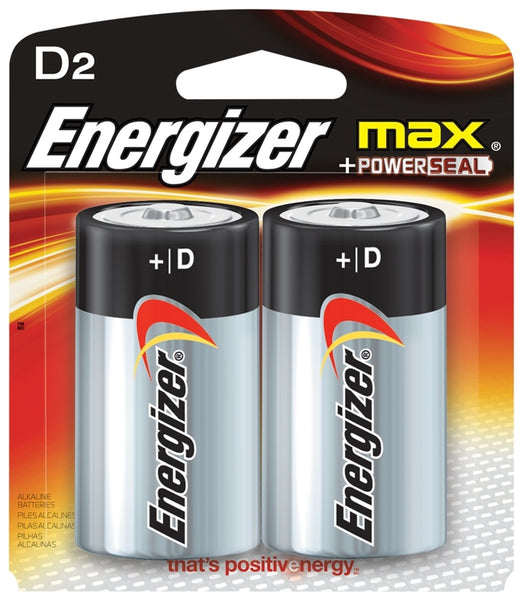Battery Max D Alkaline 2pk