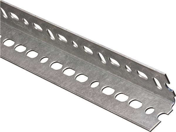 Stanley Hardware 4020BC Series N182-766 Slotted Angle, 1-1/2 in L Leg, 60 in L, 14 ga Thick, Galvanized Steel