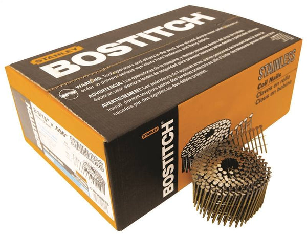 Bostitch C7R90BDSS Siding Nail, 2-3/16 in L, Stainless Steel, Ring Shank