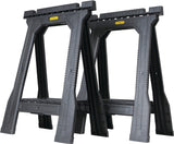 FATMAX STST60952 Folding Sawhorse, 800 lb, 5 in W, 32 in H, 22-1/2 in D, Plastic, Black