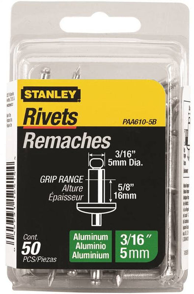 Rivet 3/16x5/8in Aluminum 50pk