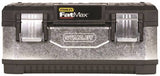 STANLEY FMST20061 Tool Box, 4.4 gal, Metal/Plastic, Black/Gray, 2-Compartment