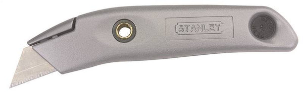 STANLEY 10-399 Blade Knife, 2-7/16 in L Blade, 1-1/2 in W Blade, Carbon Steel Blade, Contour-Grip Handle, Gray Handle