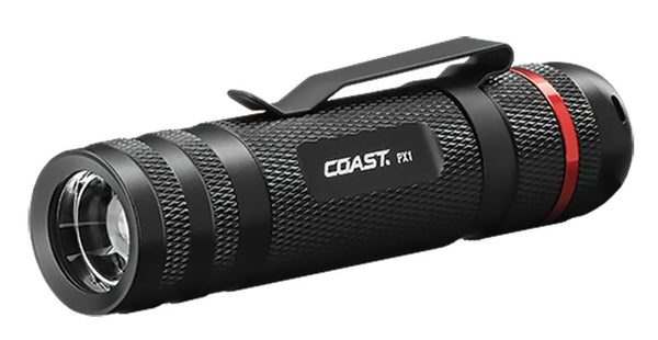Coast 20864 Twist Focus Flashlight, AAA Battery, LED Lamp, 315 Lumens, Flood to Spot Beam, 2 hr 15 min Run Time