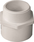 LASCO 436015BC Pipe Adapter, 1-1/2 in, MPT x Slip, PVC, White, SCH 40 Schedule, 330 psi Pressure