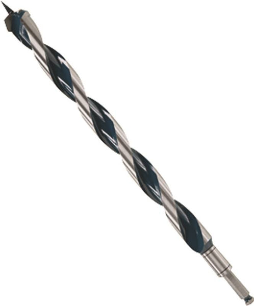 Bosch NKLT18 Auger Drill Bit, 1-1/8 in Dia, 17-1/2 in OAL, Open-Faced Flute, 7/16 in Dia Shank, Hex Shank