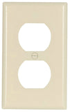 Eaton Wiring Devices 2132LA-BOX Receptacle Wallplate, 4-1/2 in L, 2-3/4 in W, 1 -Gang, Thermoset, Light Almond