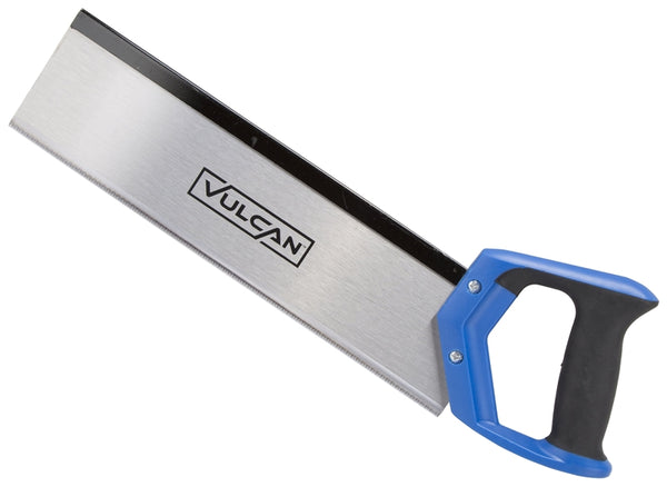 Vulcan TTH1314 Back Saw, 14 in L Blade, 12 TPI TPI, Steel Blade, Comfortable, Two-Tone Soft Handle, Plastic Handle
