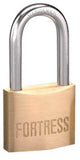 American Lock Fortress Series 1840DLF Padlock, Keyed Different Key, 1/4 in Dia Shackle, Steel Shackle, Solid Brass Body