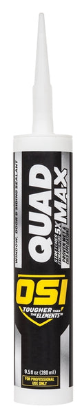 OSI QUAD MAX 1869460 Sealant, Gray, -14 to 158 deg F, 9.5 oz Cartridge