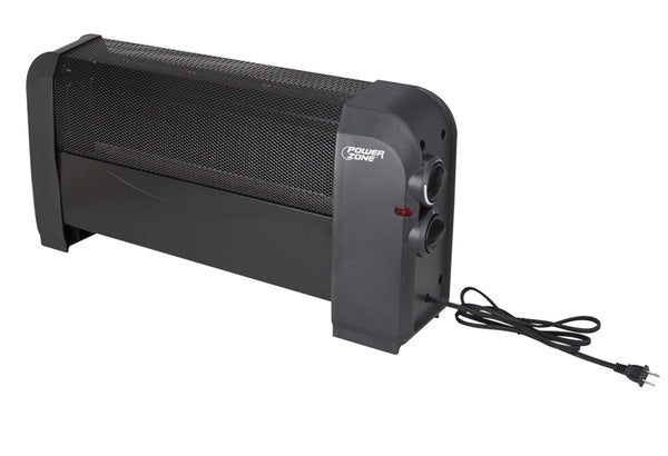 PowerZone DL11 Baseboard Heater, 12.5 A, 2-Heat Stages, Black