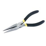 STANLEY 84-096 Nose Plier, 6 in OAL, Black Handle, Double-Dipped Handle, 1/8 in W Tip