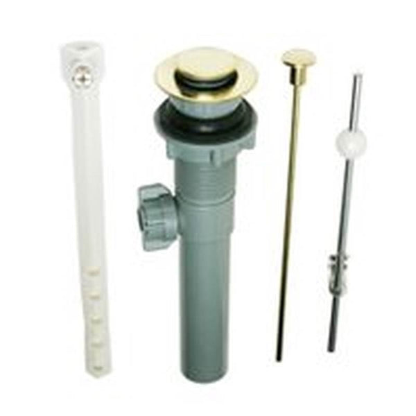 Plumb Pak PP820-70PB Lavatory Pop-Up Assembly, 1-1/4 in Connection, Plastic, Polished Brass