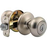 Kwikset 400CV 15 RCAL RCS Keyed Entry Knob, Brass, Satin Nickel