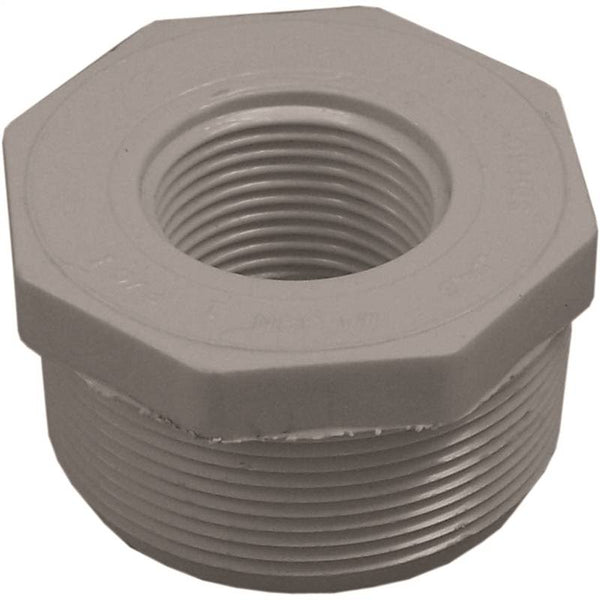 LASCO 439209BC Reducing Bushing, 1-1/2 x 1/2 in, MIP x FIP, PVC, SCH 40 Schedule