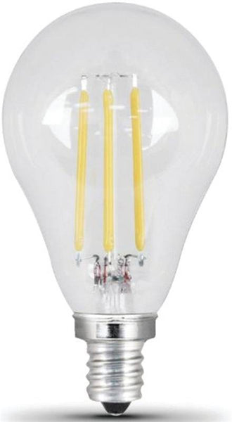 Feit Electric BPA1540C/850/LED/2 LED Lamp, General Purpose, A15 Lamp, 40 W Equivalent, E12 Lamp Base, Dimmable, Clear