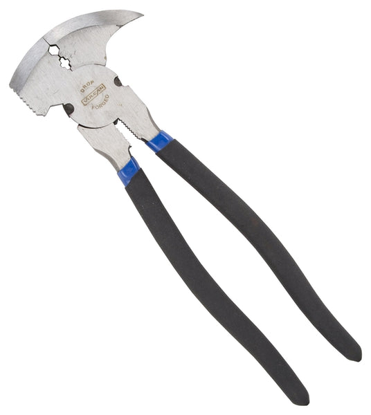 Vulcan PC990-01 Fencing Plier, 2.3 mm Cutting Capacity, 10 in OAL, 1 in L Jaw, 3-1/8 in W Jaw, Carbon Steel Jaw