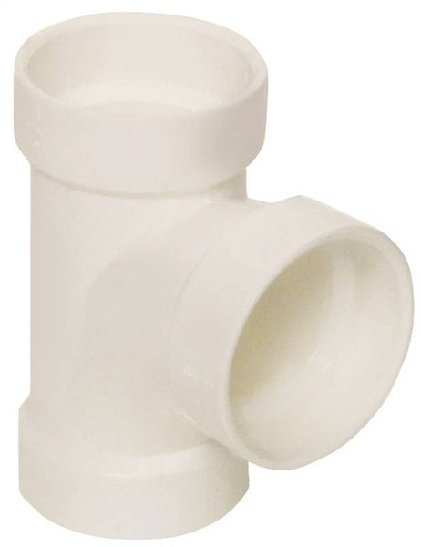 CANPLAS 192152L Sanitary Pipe Tee, 2 in, Hub, PVC, White