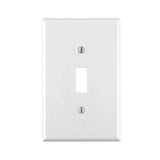 Leviton PJ1-W Wallplate, 4-7/8 in L, 3-1/8 in W, 1 -Gang, Nylon, White